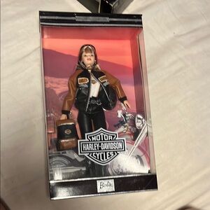 Harley-Davidson Doll with Brown and Black Biker Outfit